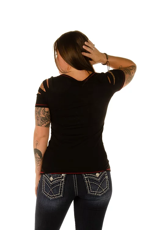 Let Freedom Ride-Black Scoop Neck - Image 4