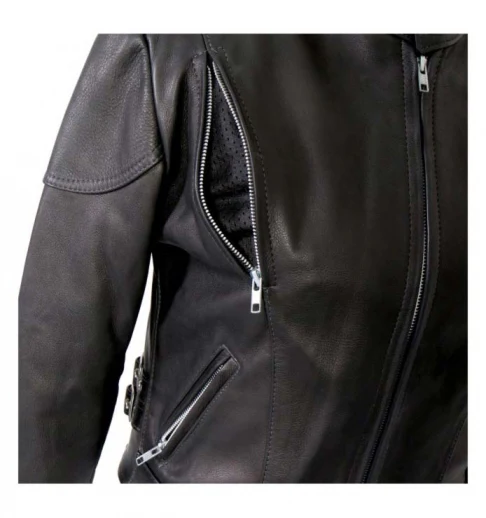 Ladies Classic USA Made Vented Leather Jacket - Image 5