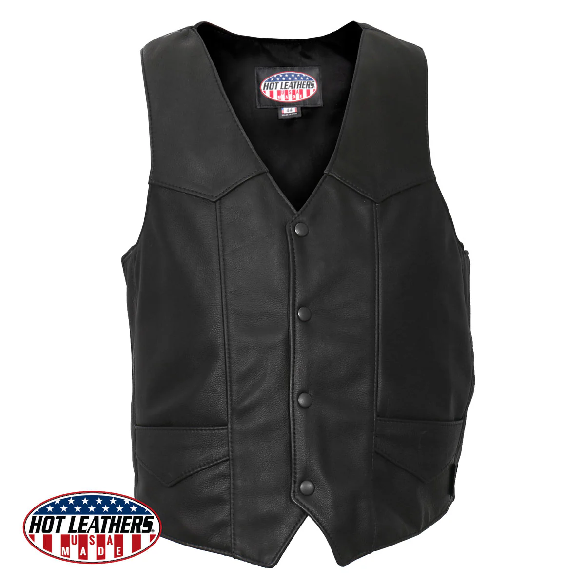 Men's USA Made Premium Leather Vest - Image 4