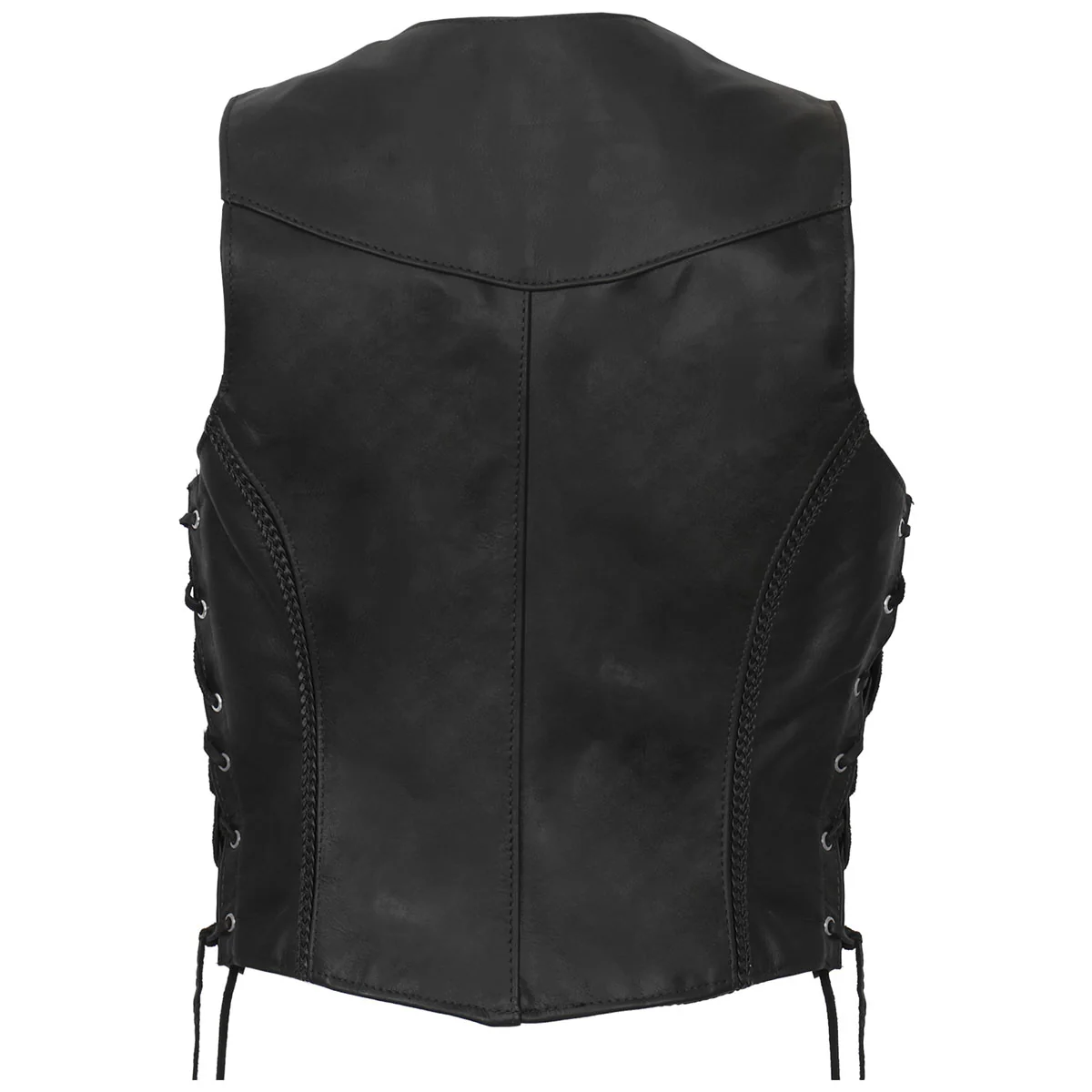 USA Made Ladies Leather Vest - Image 3