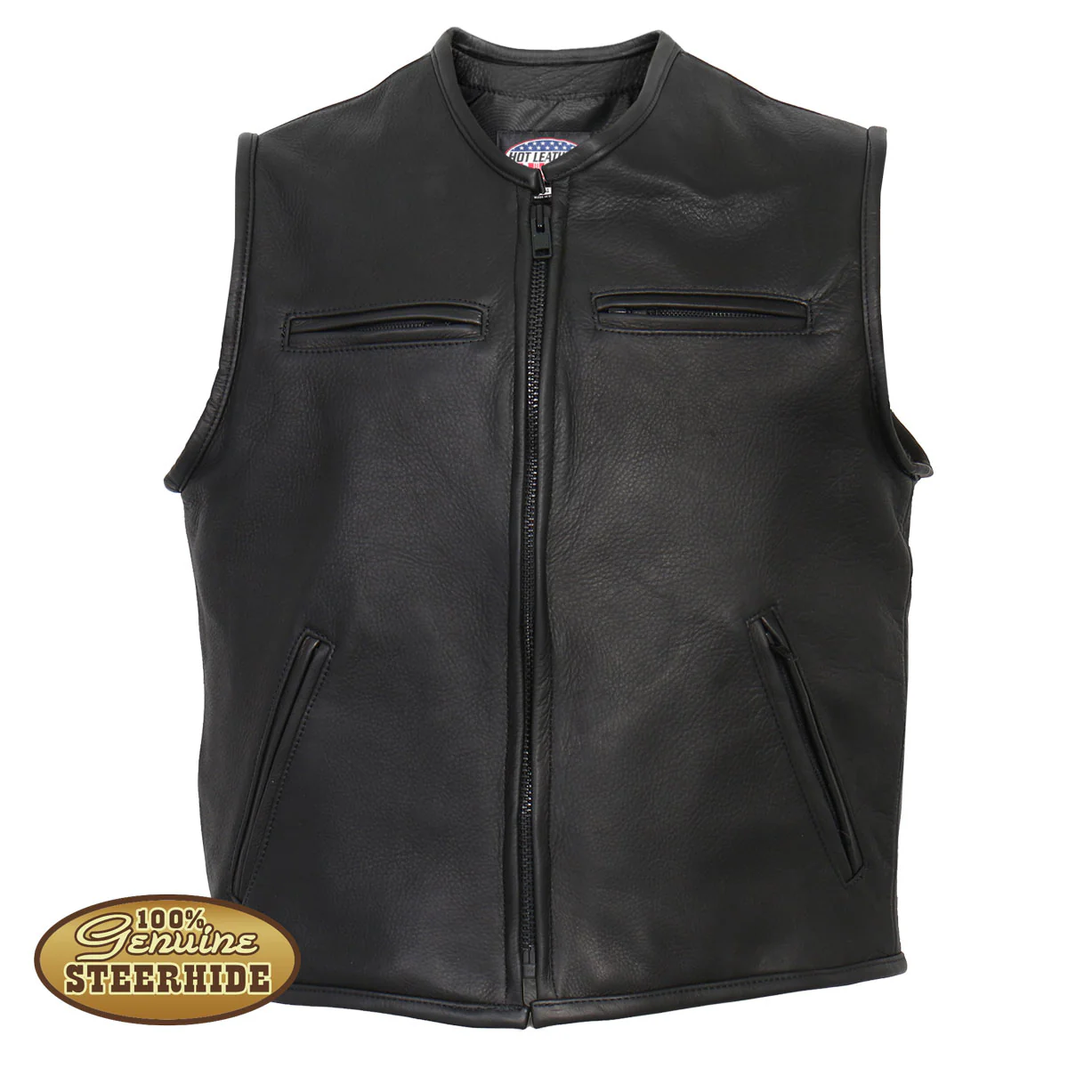 USA Made Men's Leather Vest - Image 3